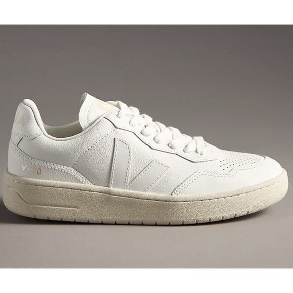 Veja V-90 Sneakers Women's Sz 10 Leather White $190 EUC - Picture 2 of 14